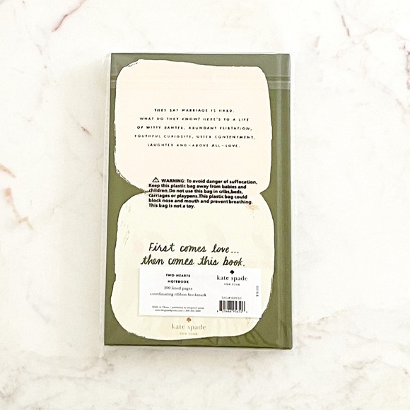 Kate Spade New York Two Hearts Notebook NEW - Picture 3 of 3